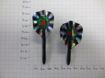 Nylon Dart Shafts with dart flights attached